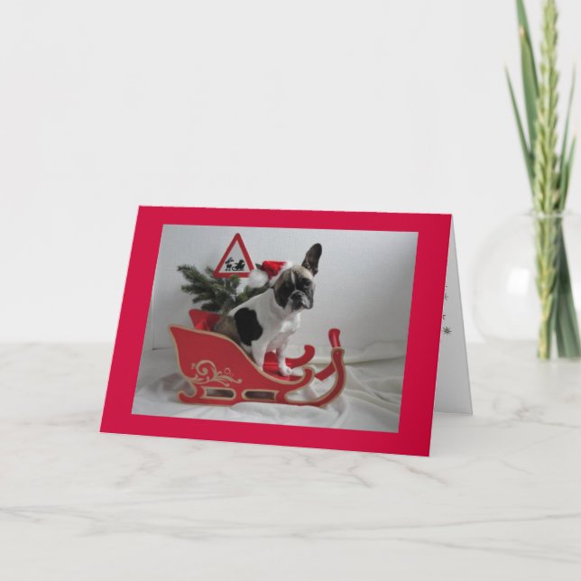 French Bulldog Christmas Gifts Holiday Card (Front)