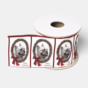 French Bulldog Christmas Grosgrain Ribbon