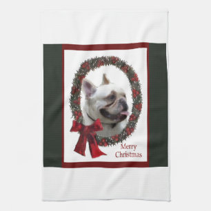 French Bulldog Christmas Kitchen Towel