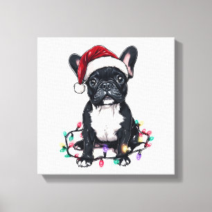 French Bulldog Christmas Lights Xmas Dogs Gifts Me Canvas Print