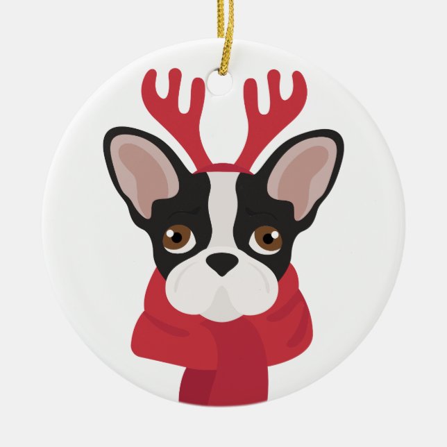 French bulldog Christmas Ornament (Front)