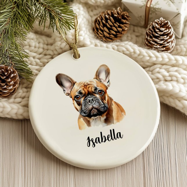 French Bulldog Christmas Ornament (Creator Uploaded)