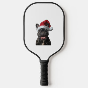 French Bulldog Christmas Pickleball Paddle