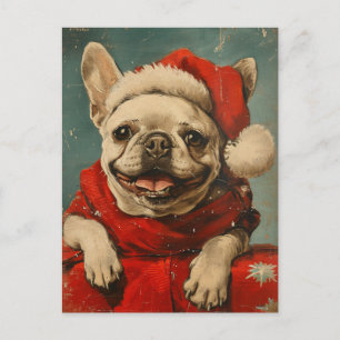 French Bulldog Christmas Postcard