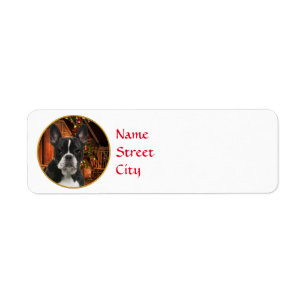 French Bulldog Christmas Return Address Labels