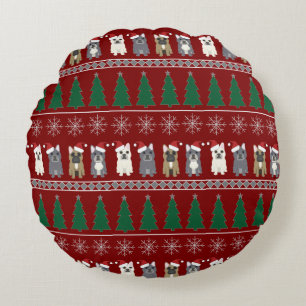 French Bulldog Christmas Round Pillow