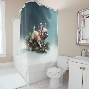 French Bulldog Christmas snow winter 