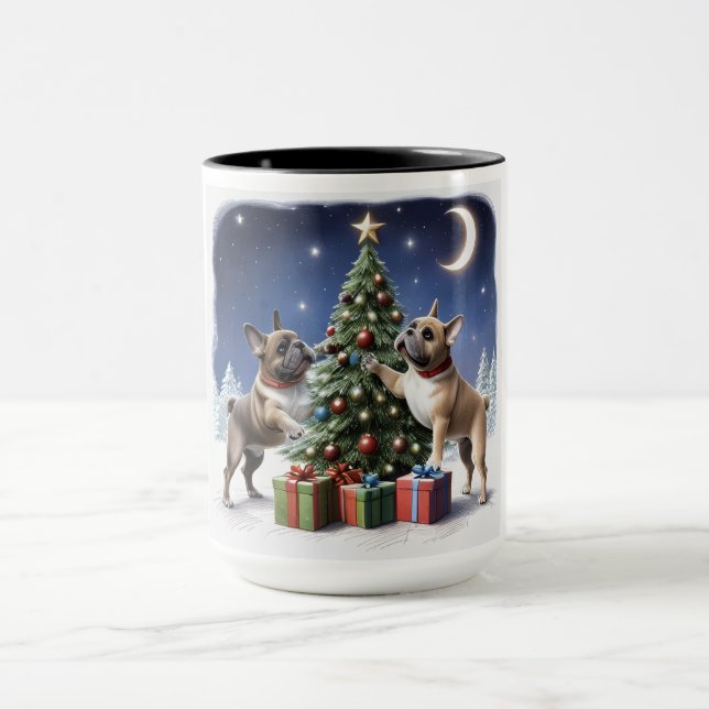 French Bulldog Christmas Tree Bulldog Mug (Center)