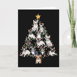 French Bulldog Christmas Tree Frenchie Dog Xmas Pa Card