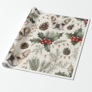 French Bulldog Christmas Wrapping Paper   Pet Gift
