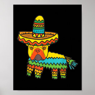 French Bulldog Cinco De Mayo Shirt Funny Dog Pinat Poster