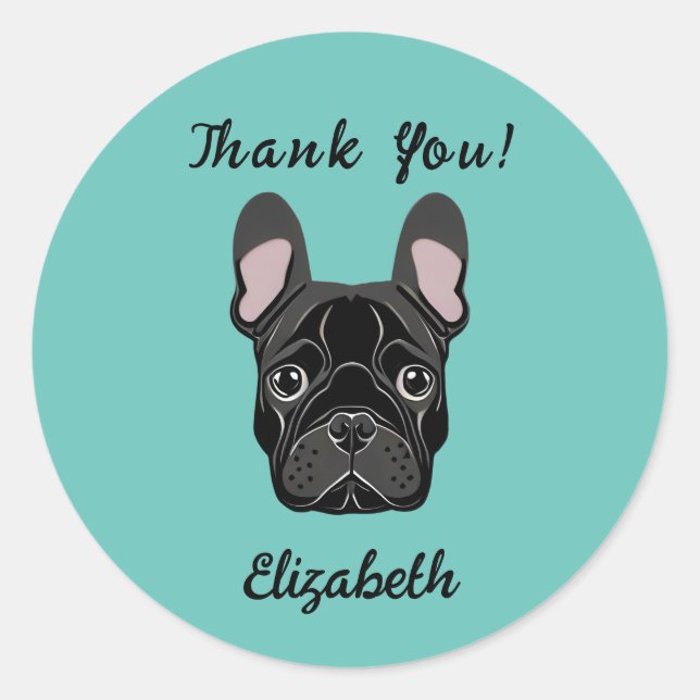 French Bulldog Classic Round Sticker (Front)