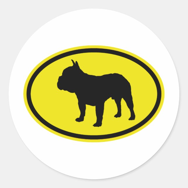 French Bulldog Classic Round Sticker (Front)