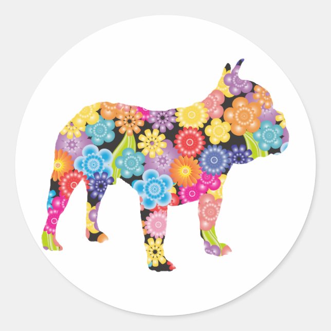 French Bulldog Classic Round Sticker (Front)