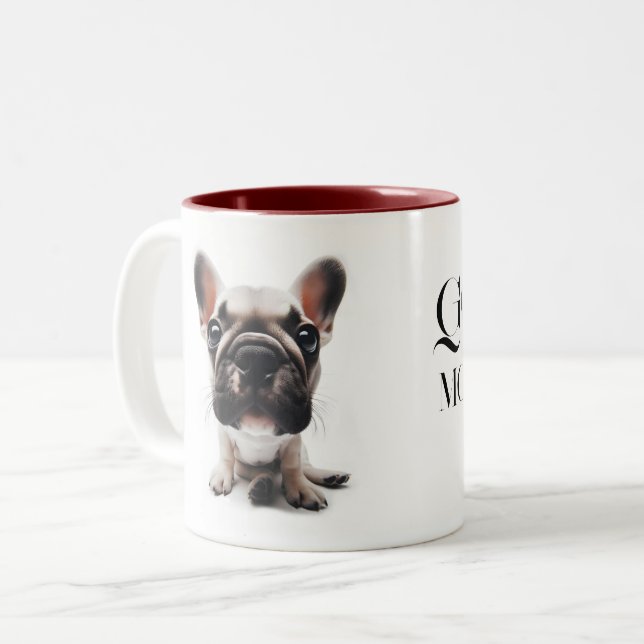 French bulldog close-up Mug with you name (Front Left)