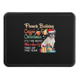 French Bulldog Coffee Christmas It's Wonderful Trailer Hitch Cover