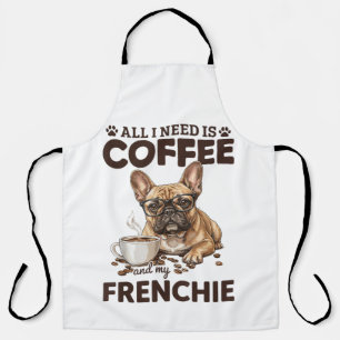 French Bulldog Coffee Frenchie Dog Apron