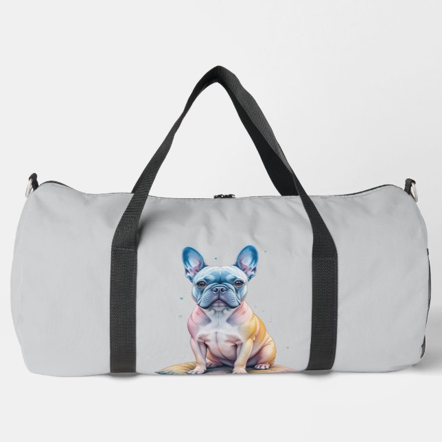 French Bulldog Colorful and Artistic Duffle Bag (Front)