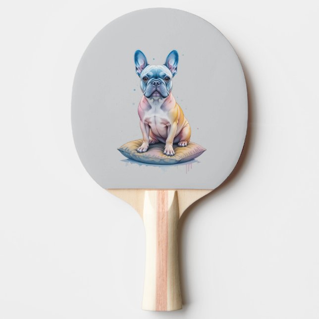 French Bulldog Colorful and Artistic Ping Pong Paddle (Front)