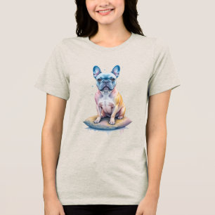 French Bulldog Colorful and Artistic Tri-Blend Shirt