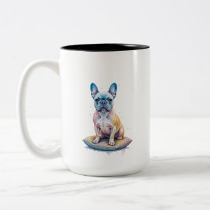 French Bulldog Colorful and Artistic Two-Tone Coffee Mug