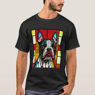 French Bulldog - Colorful Stained Glass Pop Art_1 T-Shirt