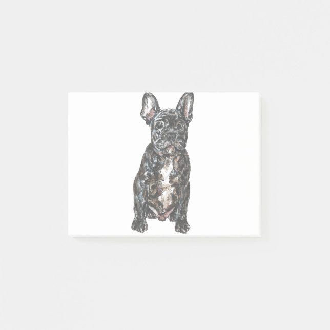 french bulldog colour post-it notes (Front)