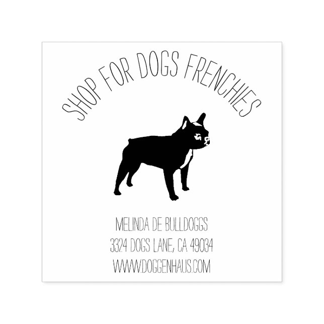 French Bulldog cool black boy Self-inking Stamp (Design)