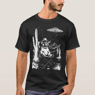 French Bulldog Cowboy UFO T-Shirt