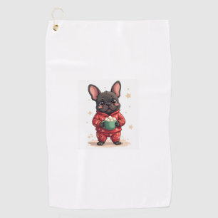 French Bulldog Cozy Cocoa dog Golf Towel