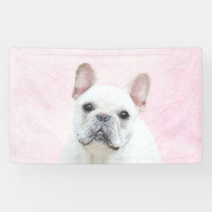 French Bulldog (Cream/White) Painting - Dog Art Banner
