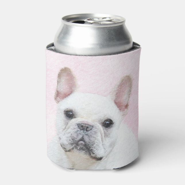 French Bulldog (Cream/White) Painting - Dog Art Can Cooler (Can Front)