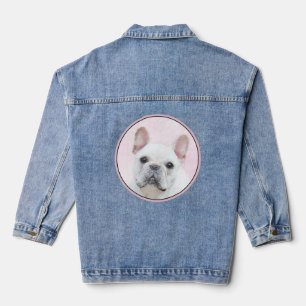 French Bulldog (Cream/White) Painting - Dog Art Denim Jacket