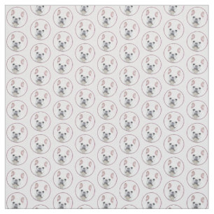 French Bulldog (Cream/White) Painting - Dog Art Fabric