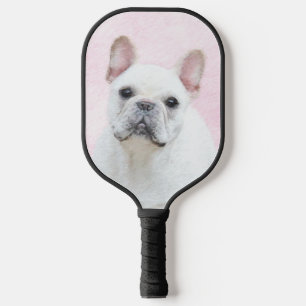 French Bulldog (Cream/White) Painting - Dog Art Pickleball Paddle