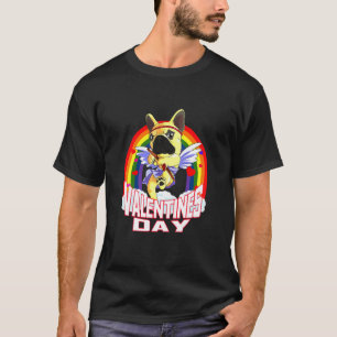 French Bulldog Cupid Valentines Day T-Shirt