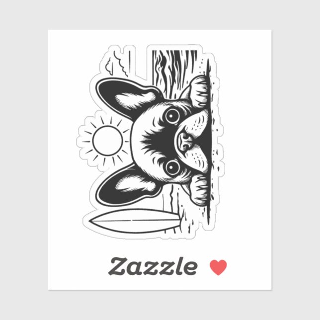  French Bulldog Cute Beach Day  (Sheet)