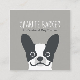 French Bulldog Cute Dog Pet Care Square Business Card