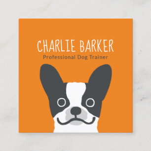 French Bulldog Cute Dog Pet Care Square Business Card
