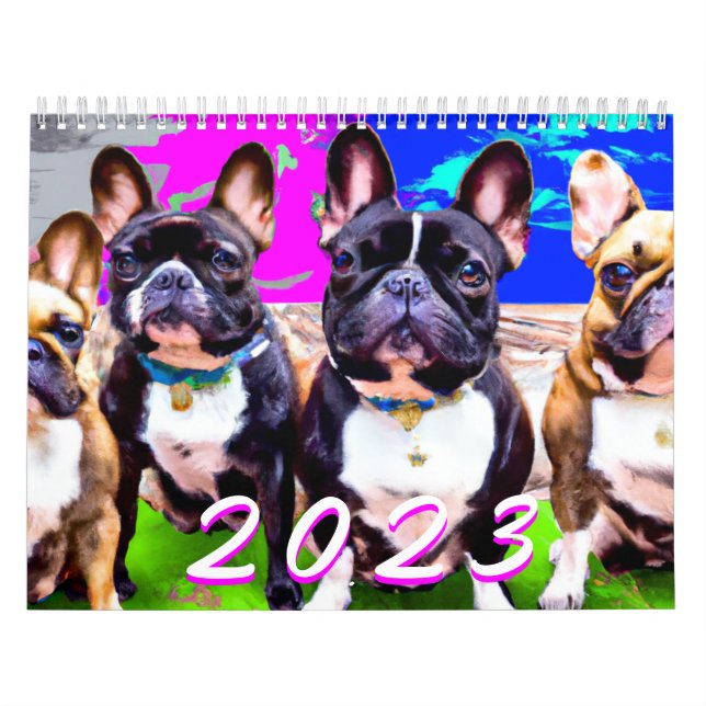French Bulldog Cute Frenchie Photo Calendar  (Cover)