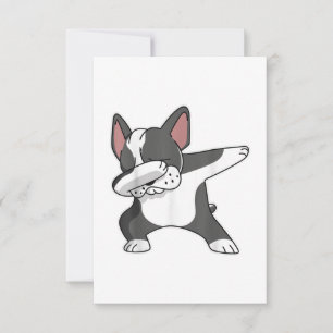 French Bulldog Dabbing Dance For Dog Mom Lover RSVP Card