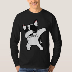 French Bulldog Dabbing Pied French Bulldog T-Shirt