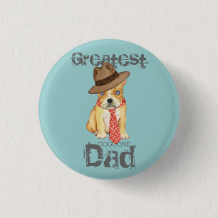 French Bulldog Dad 1 Inch Round Button