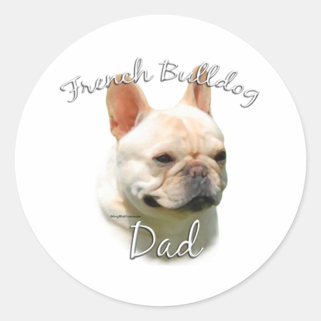 French Bulldog Dad 2 Classic Round Sticker (Front)