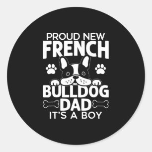 French Bulldog Dad Dog Dad Classic Round Sticker