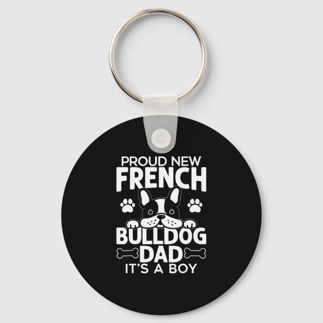 French Bulldog Dad Dog Dad  Keychain (Front)