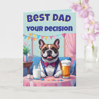 French Bulldog Dad Fatherˋs Day Card