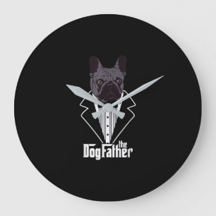 French Bulldog Dad Frenchie Papa Gift Large Clock