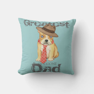 French Bulldog Dad Throw Pillow