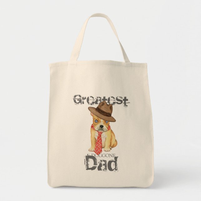 French Bulldog Dad Tote Bag (Front)
